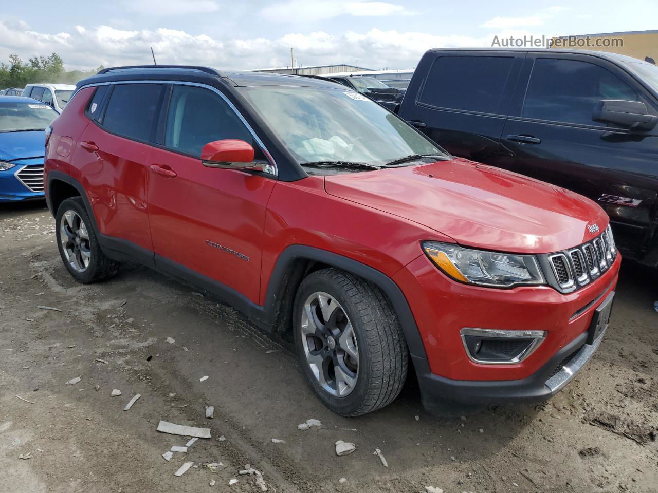 2018 Jeep Compass Limited Red vin: 3C4NJDCB7JT280625