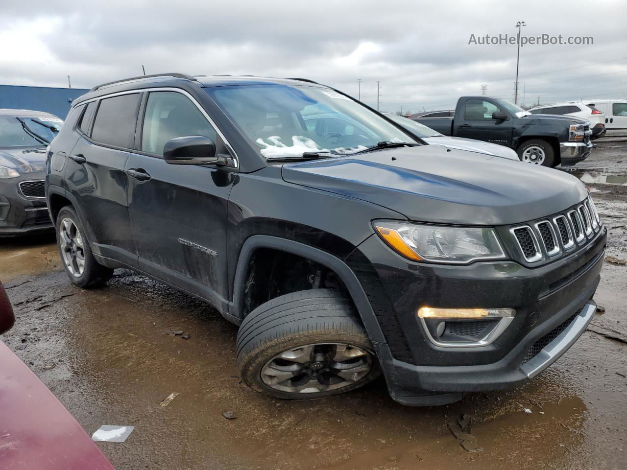 2018 Jeep Compass Limited Black vin: 3C4NJDCB7JT399744