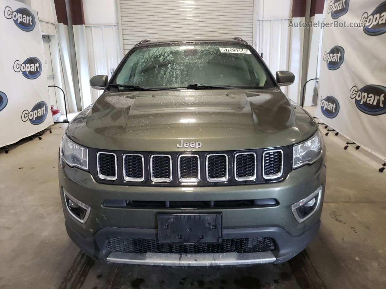 2018 Jeep Compass Limited Green vin: 3C4NJDCB8JT400206