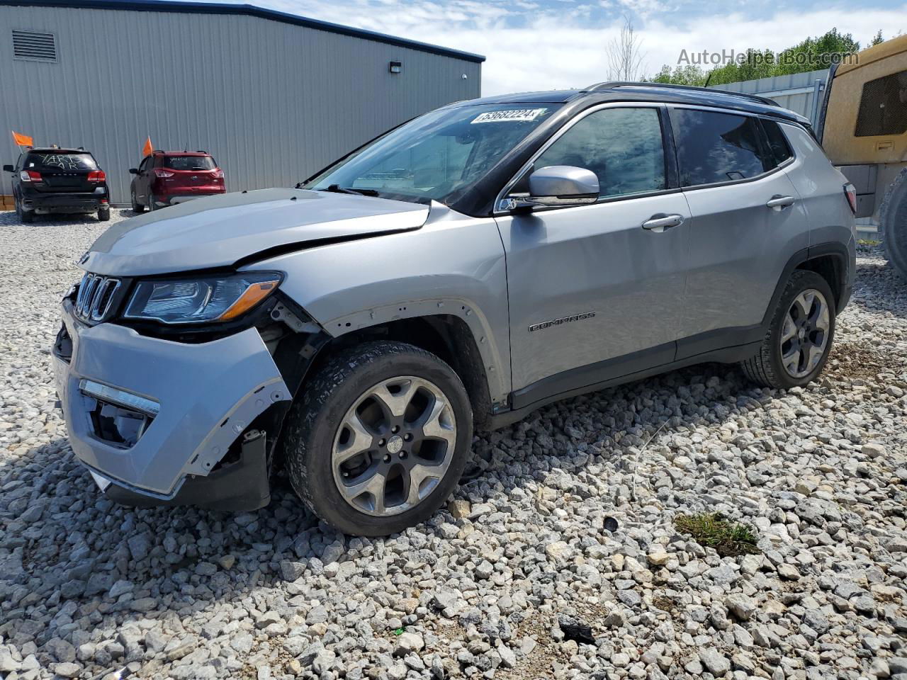 2018 Jeep Compass Limited Серебряный vin: 3C4NJDCB9JT222211