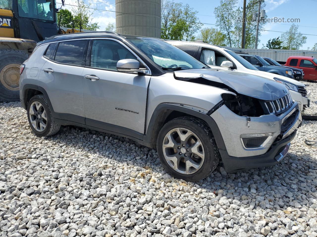 2018 Jeep Compass Limited Silver vin: 3C4NJDCB9JT222211