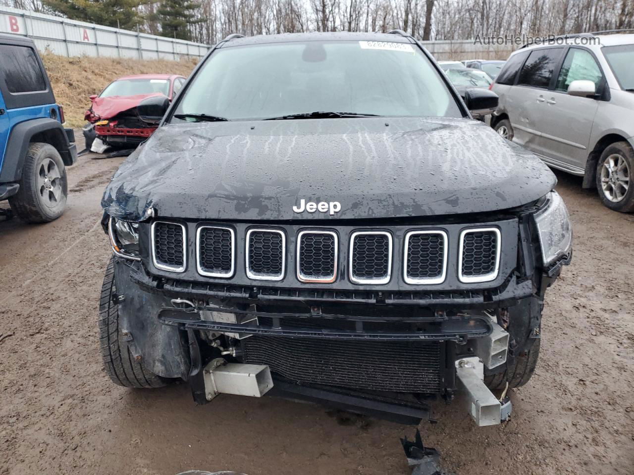 2018 Jeep Compass Limited Black vin: 3C4NJDCB9JT266936