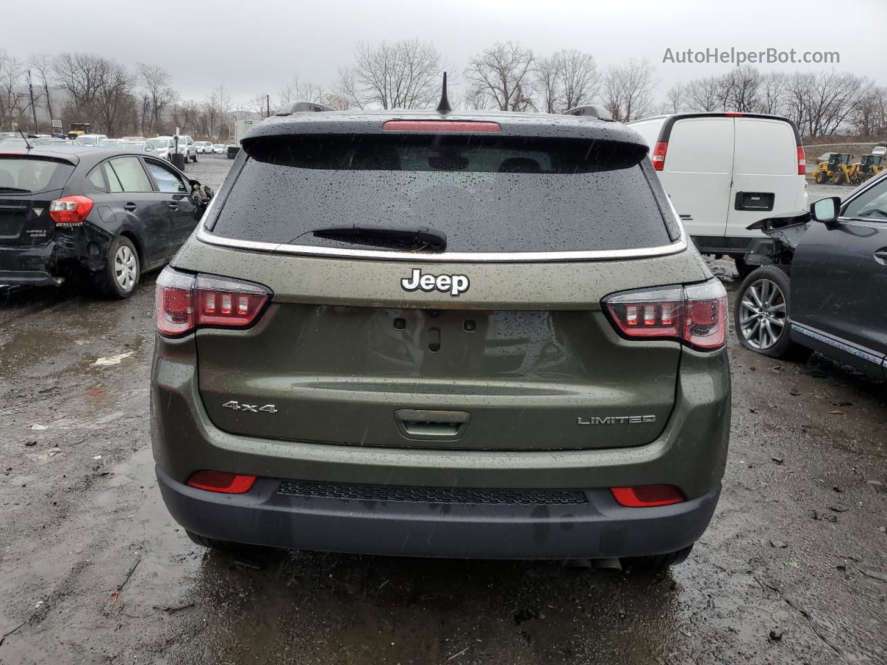 2018 Jeep Compass Limited Green vin: 3C4NJDCB9JT435062