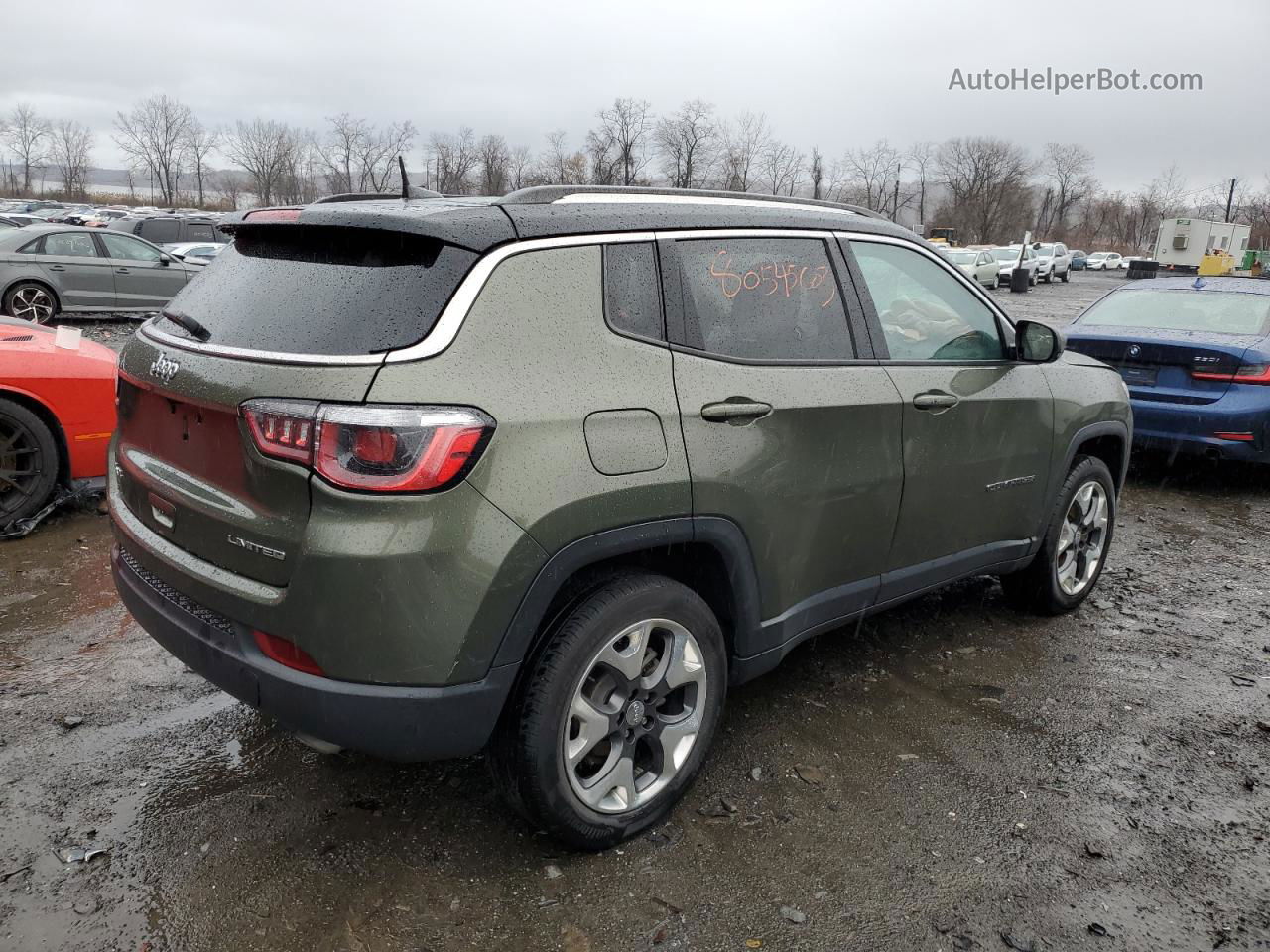 2018 Jeep Compass Limited Green vin: 3C4NJDCB9JT435062