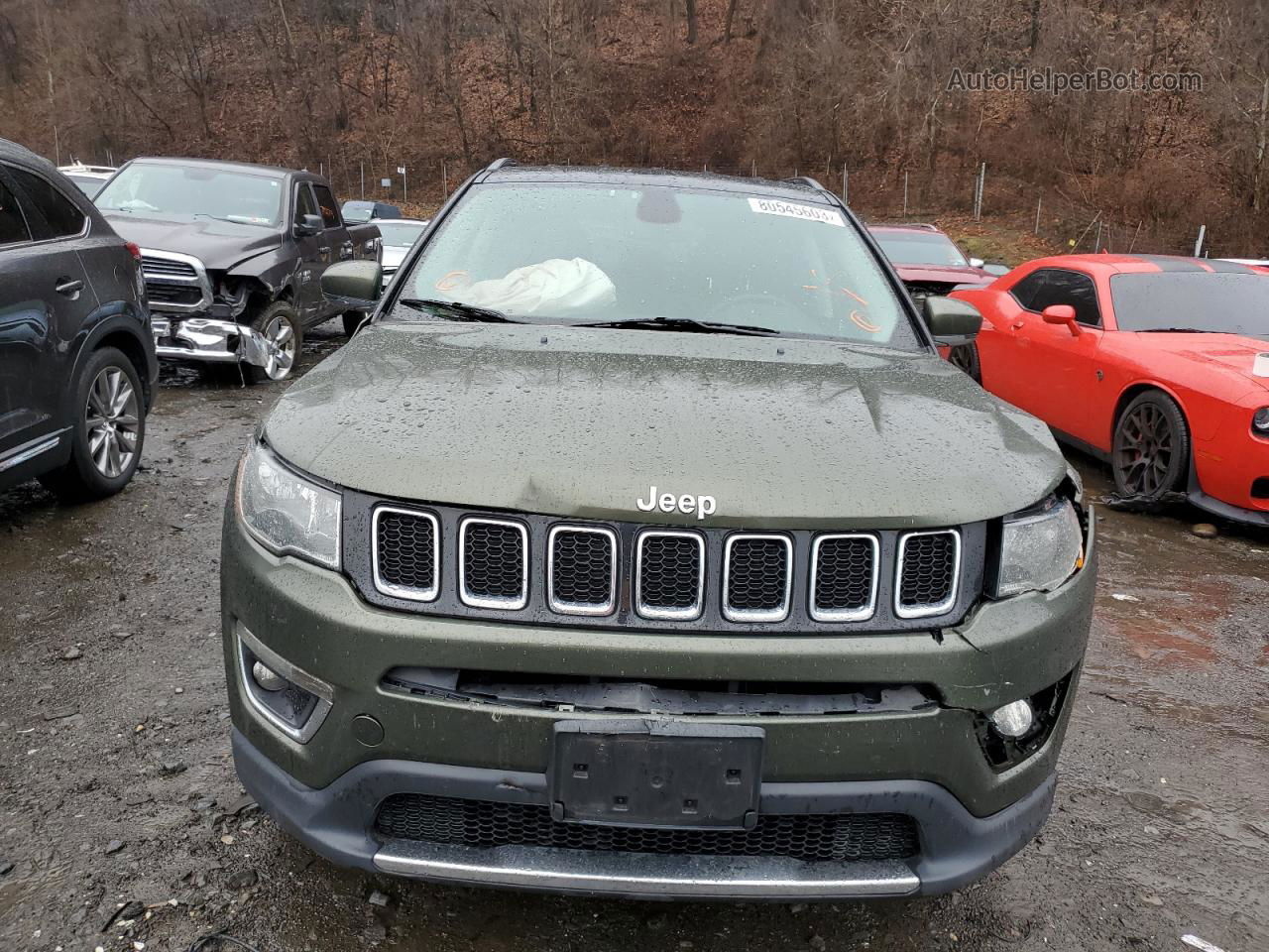 2018 Jeep Compass Limited Green vin: 3C4NJDCB9JT435062