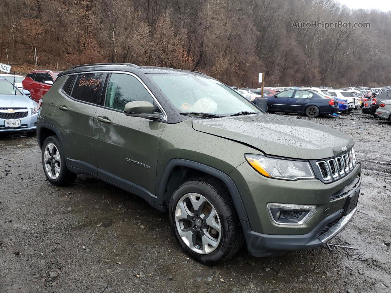 2018 Jeep Compass Limited Green vin: 3C4NJDCB9JT435062