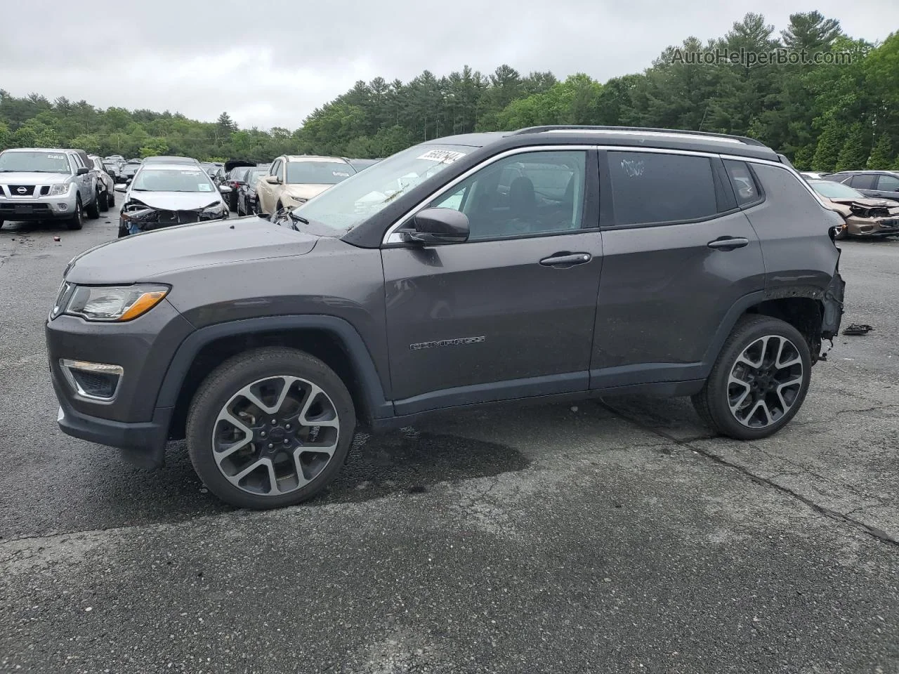 2018 Jeep Compass Limited Gray vin: 3C4NJDCBXJT101929