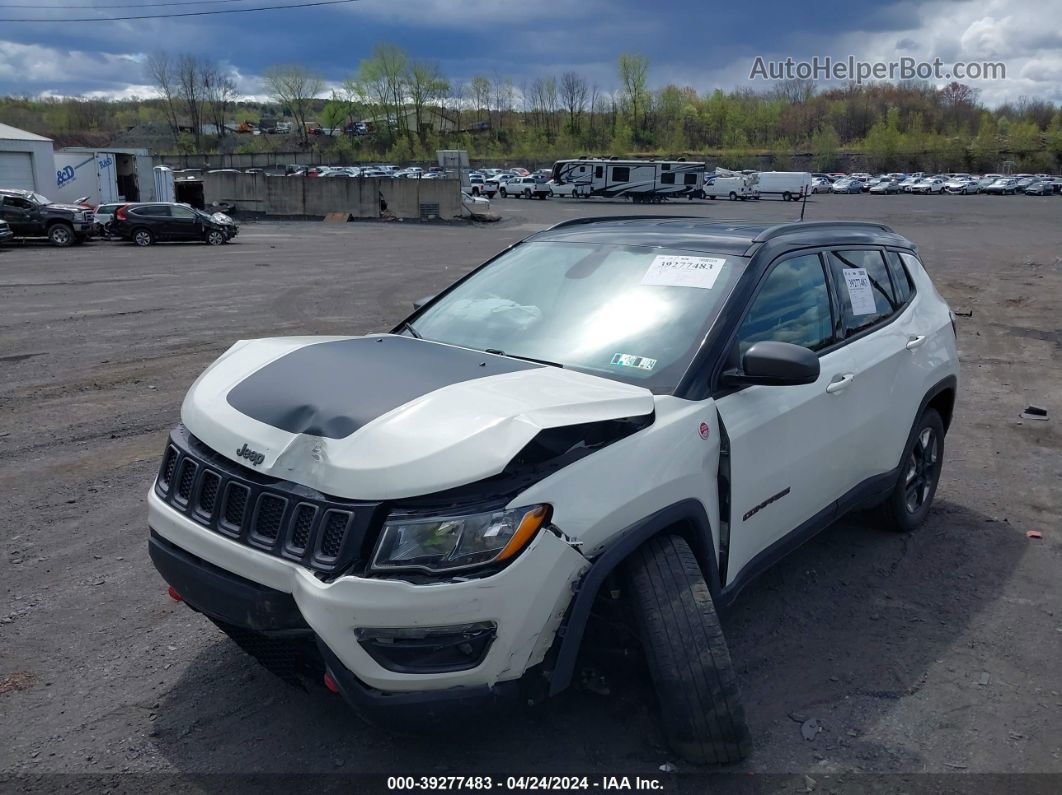 2018 Jeep Compass Trailhawk 4x4 White vin: 3C4NJDDB0JT115420