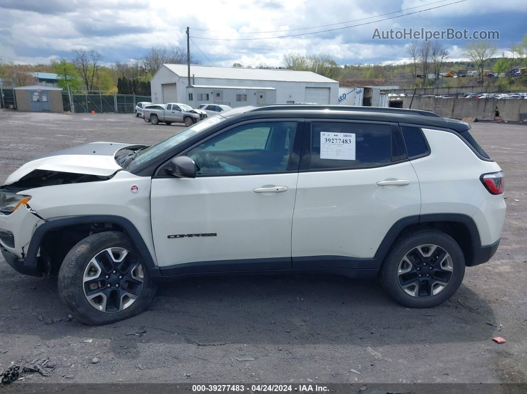 2018 Jeep Compass Trailhawk 4x4 White vin: 3C4NJDDB0JT115420