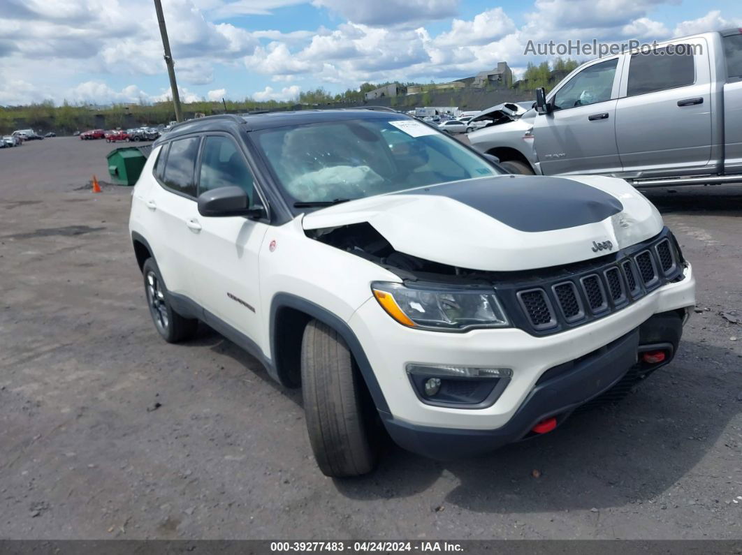 2018 Jeep Compass Trailhawk 4x4 White vin: 3C4NJDDB0JT115420