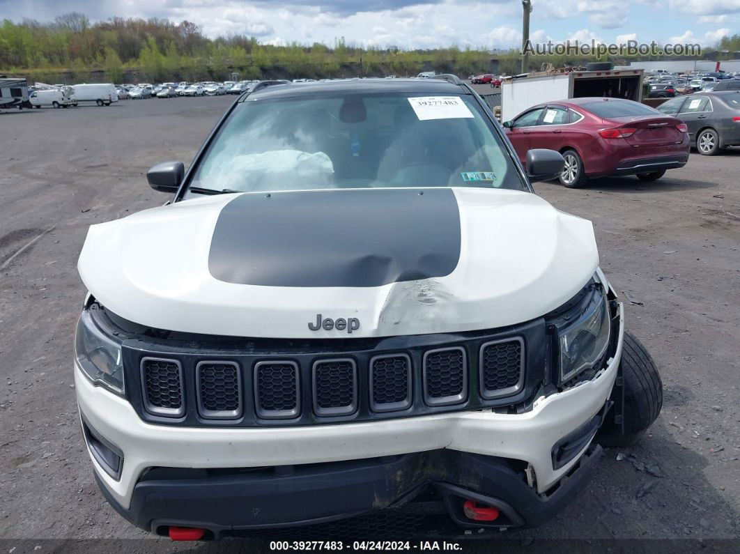 2018 Jeep Compass Trailhawk 4x4 White vin: 3C4NJDDB0JT115420