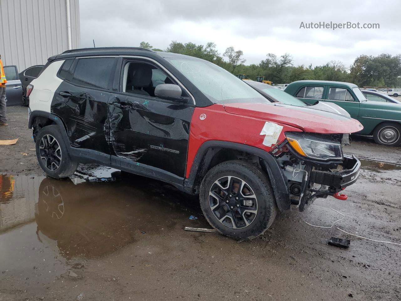 2018 Jeep Compass Trailhawk White vin: 3C4NJDDB0JT143914