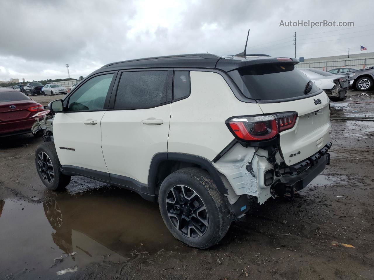 2018 Jeep Compass Trailhawk White vin: 3C4NJDDB0JT143914