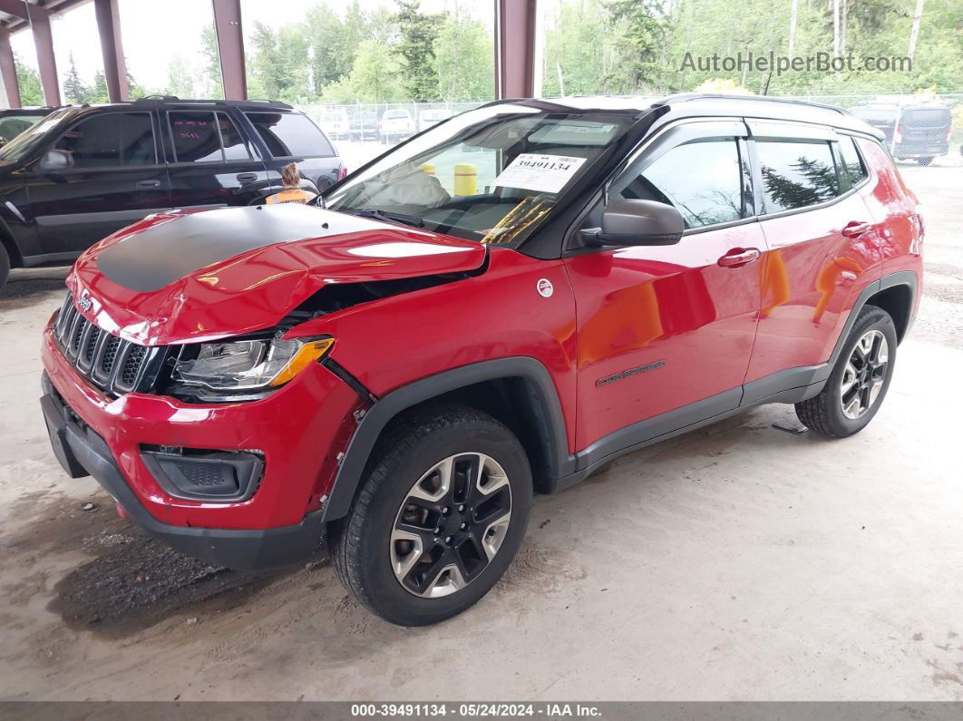 2018 Jeep Compass Trailhawk 4x4 Red vin: 3C4NJDDB0JT191946