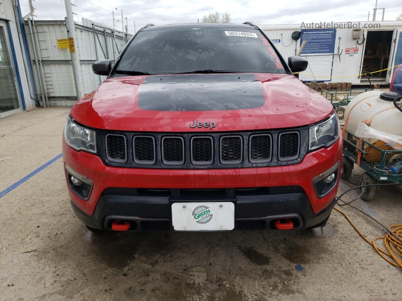 2018 Jeep Compass Trailhawk Red vin: 3C4NJDDB3JT180309