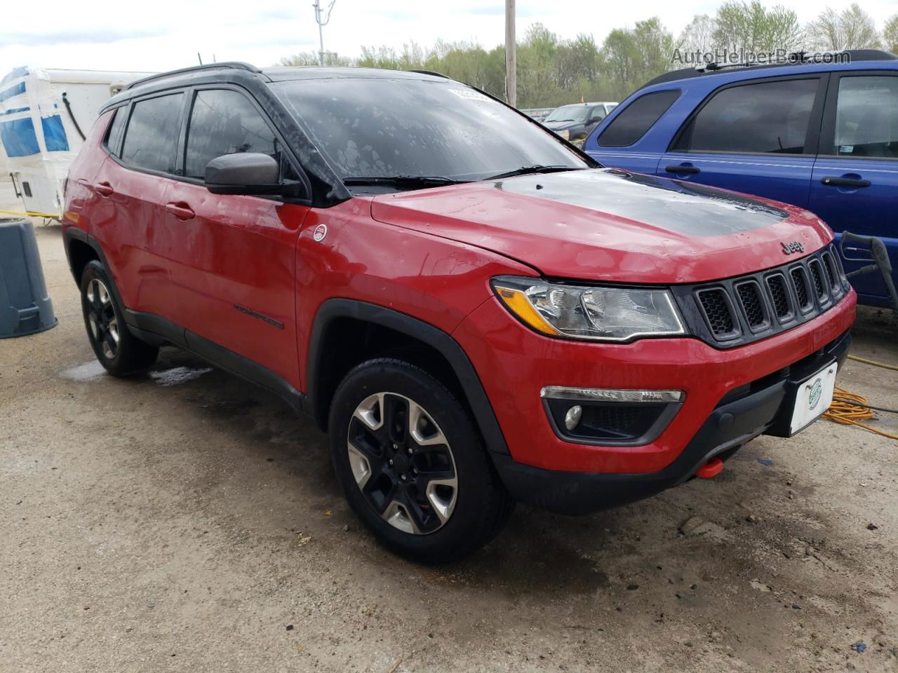 2018 Jeep Compass Trailhawk Red vin: 3C4NJDDB3JT180309