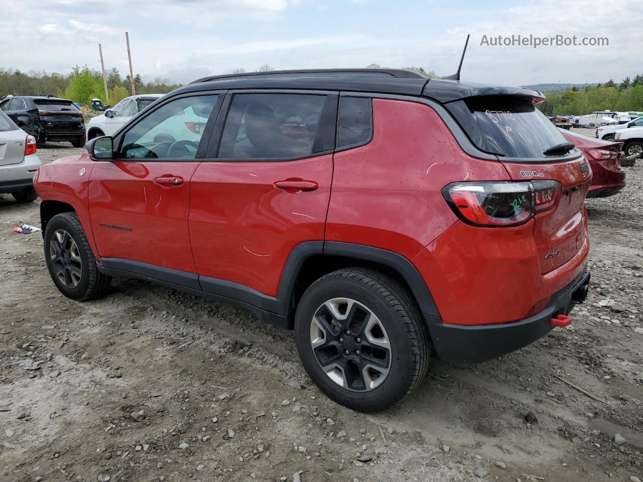 2018 Jeep Compass Trailhawk Red vin: 3C4NJDDB4JT450955