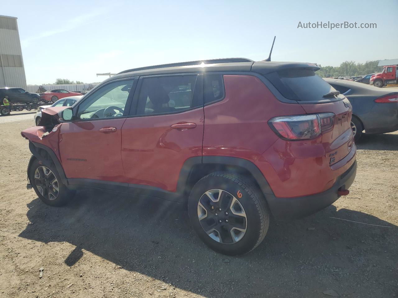 2018 Jeep Compass Trailhawk Red vin: 3C4NJDDB7JT174867