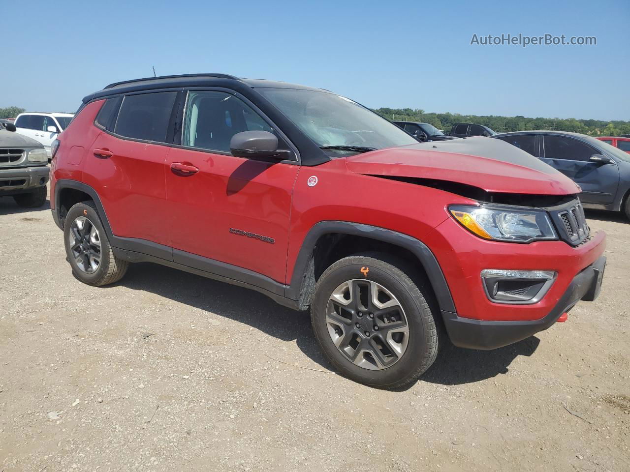 2018 Jeep Compass Trailhawk Red vin: 3C4NJDDB7JT174867