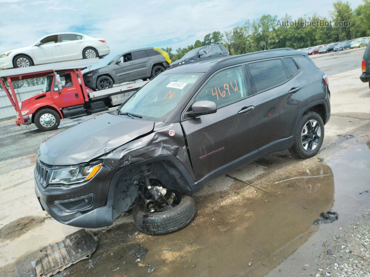 2018 Jeep Compass Trailhawk Gray vin: 3C4NJDDB8JT342452