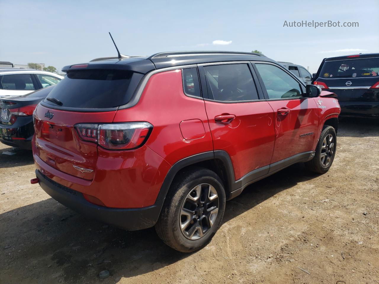 2018 Jeep Compass Trailhawk Red vin: 3C4NJDDB8JT451106