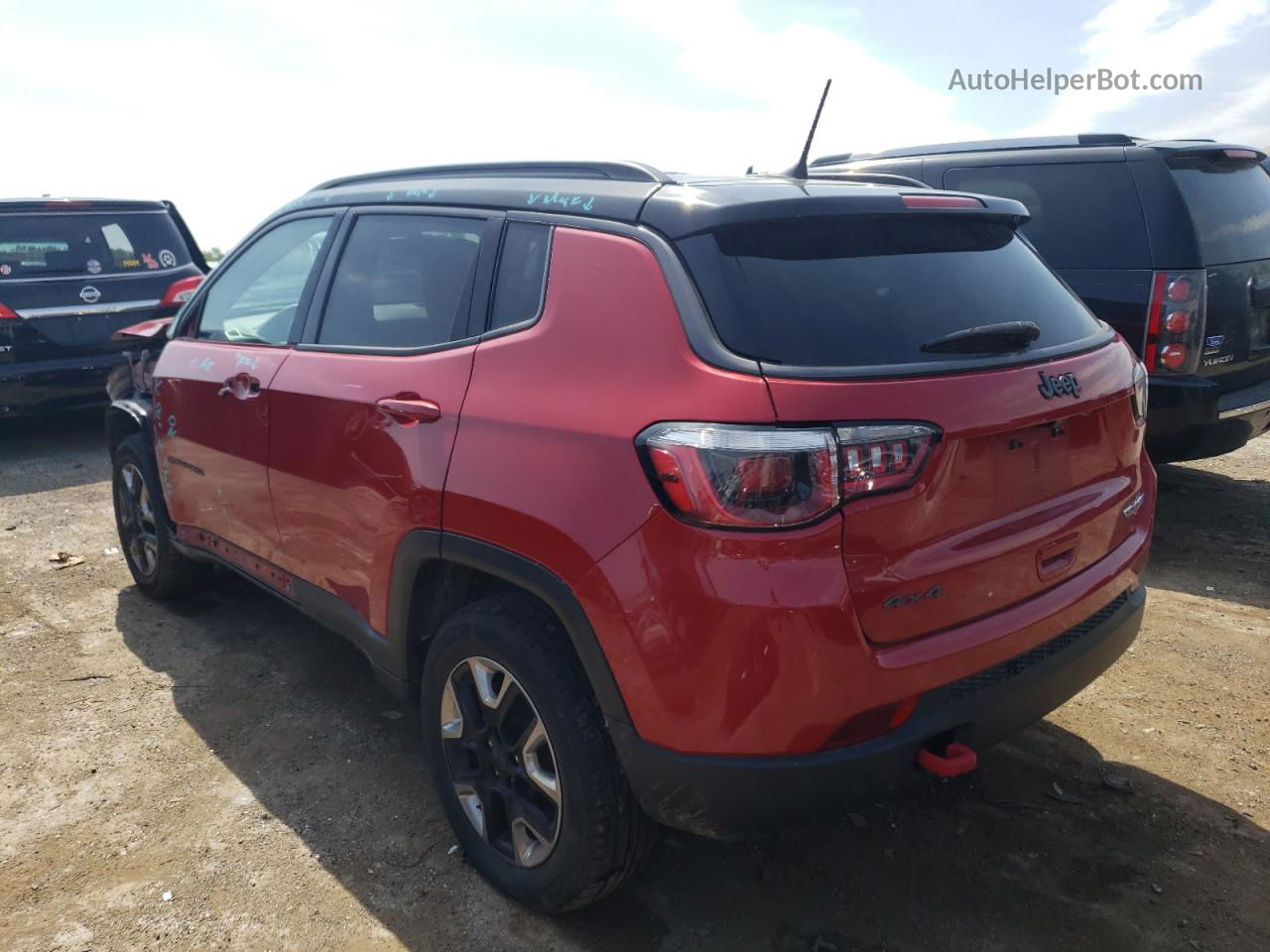 2018 Jeep Compass Trailhawk Red vin: 3C4NJDDB8JT451106