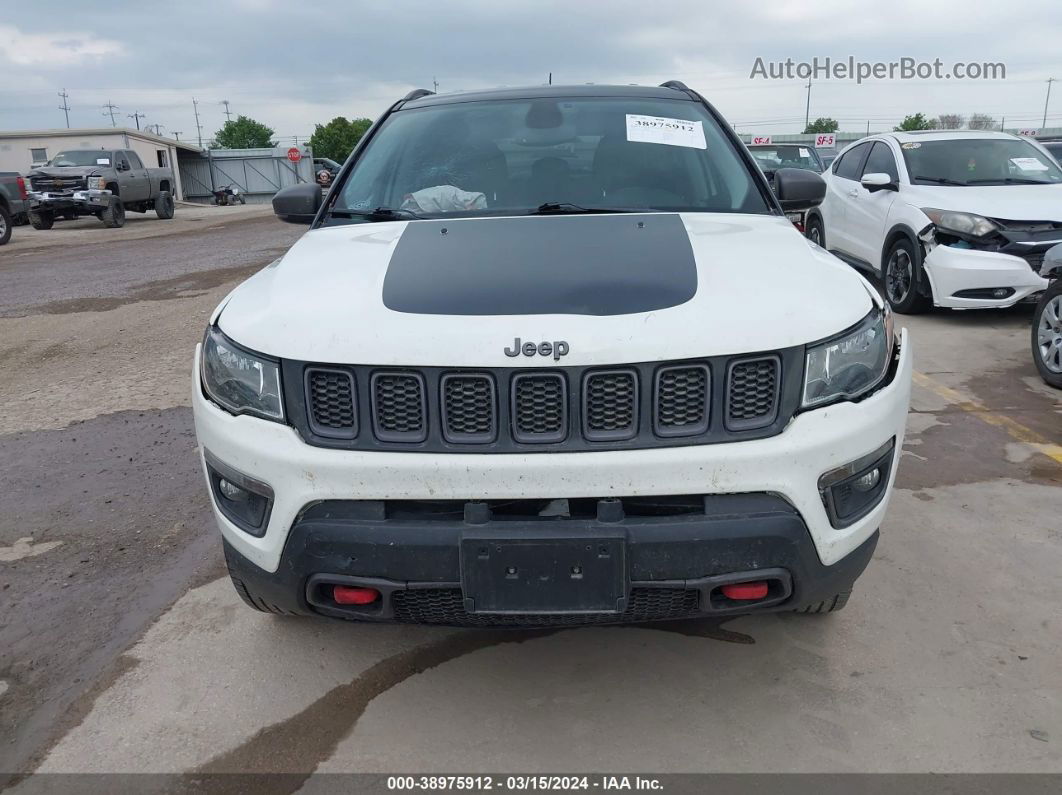 2018 Jeep Compass Trailhawk 4x4 White vin: 3C4NJDDB8JT478774