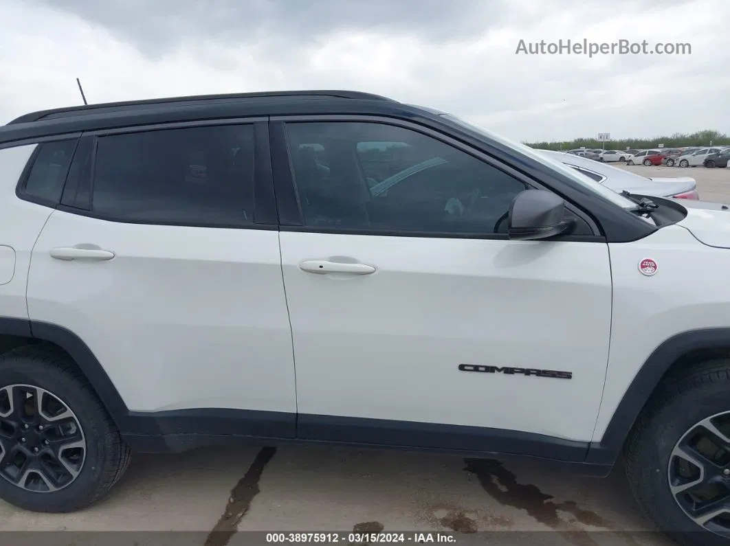 2018 Jeep Compass Trailhawk 4x4 White vin: 3C4NJDDB8JT478774