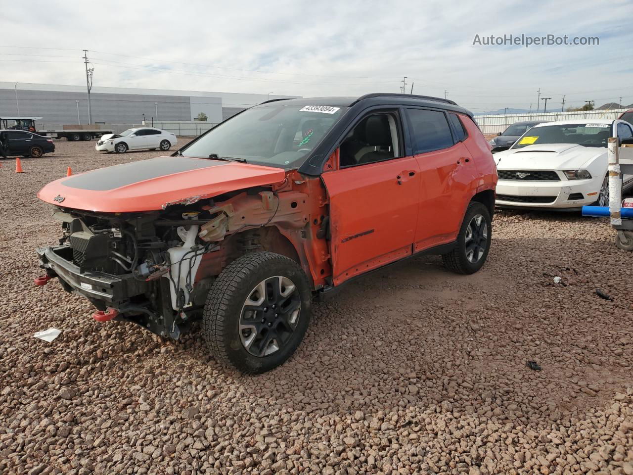 2018 Jeep Compass Trailhawk Orange vin: 3C4NJDDB9JT206752