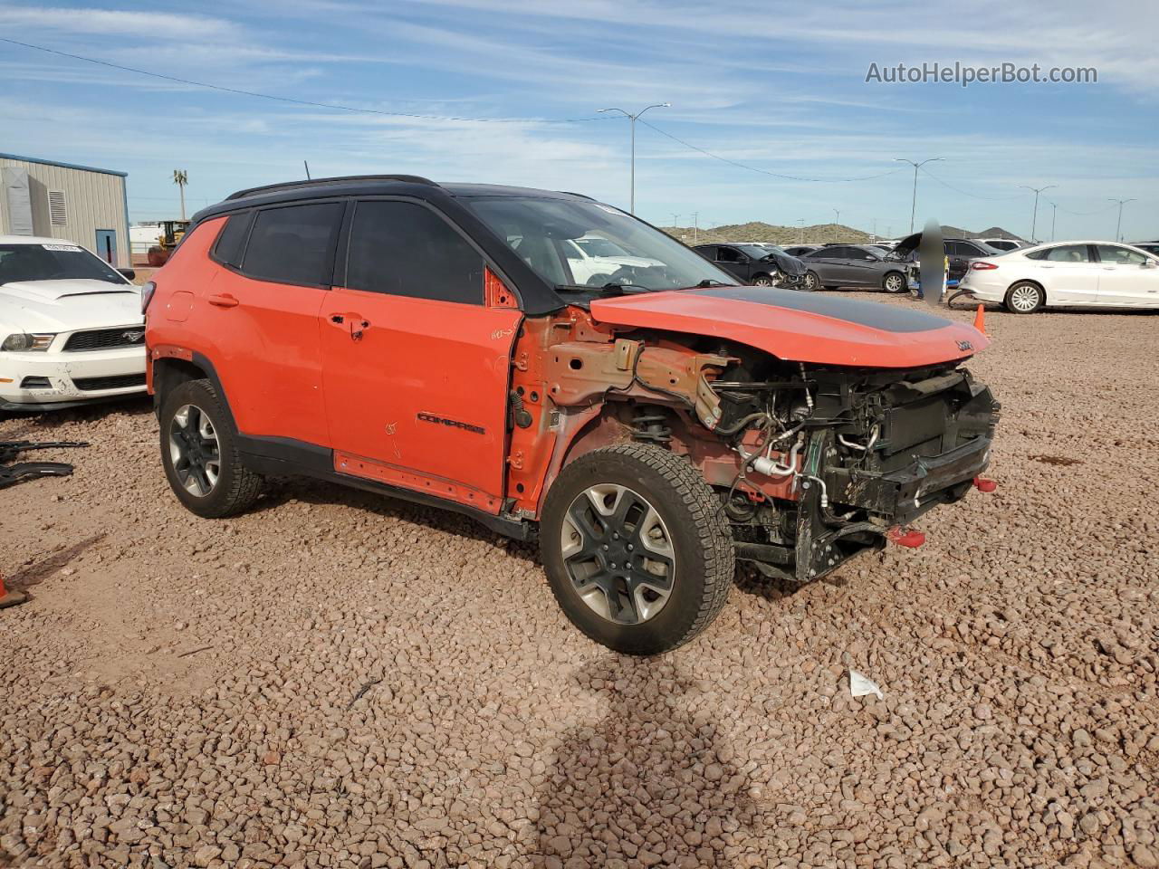 2018 Jeep Compass Trailhawk Orange vin: 3C4NJDDB9JT206752