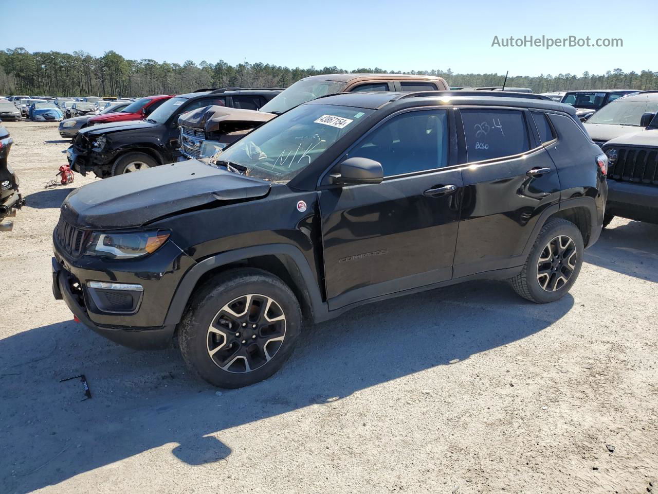 2018 Jeep Compass Trailhawk Black vin: 3C4NJDDB9JT485345