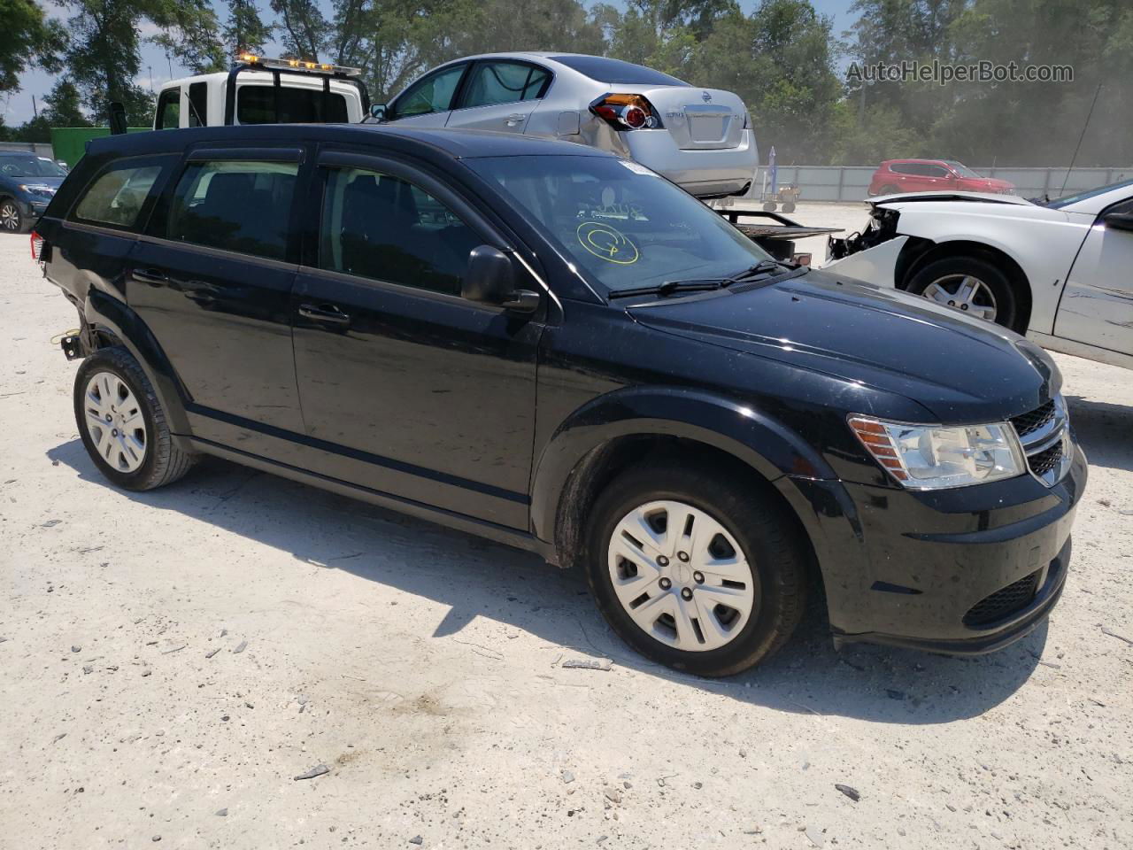 2015 Dodge Journey Se Black vin: 3C4PDCAB0FT650673