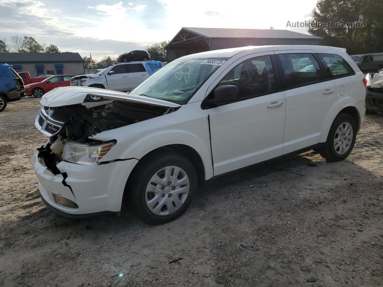 2015 Dodge Journey Se White vin: 3C4PDCAB0FT679526