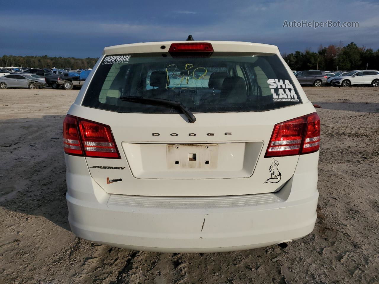 2015 Dodge Journey Se White vin: 3C4PDCAB0FT679526