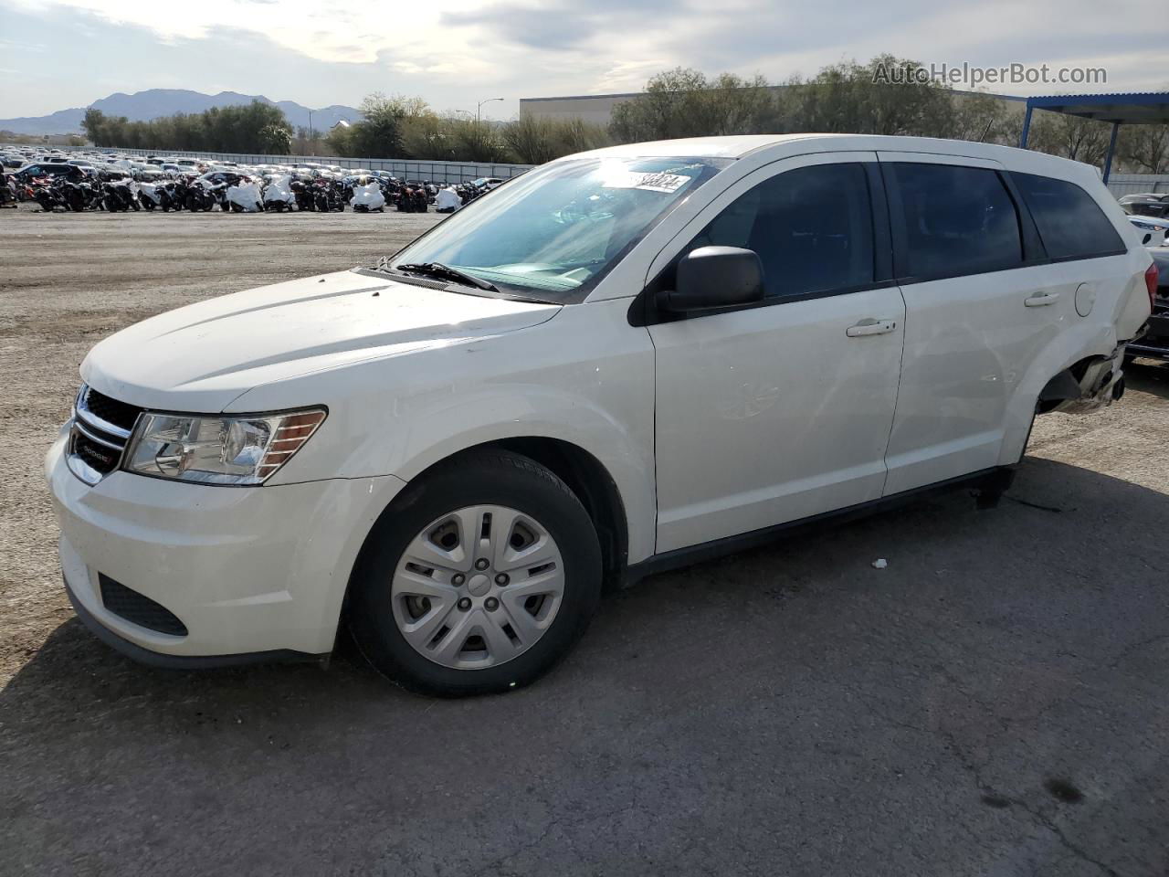 2015 Dodge Journey Se White vin: 3C4PDCAB0FT714162