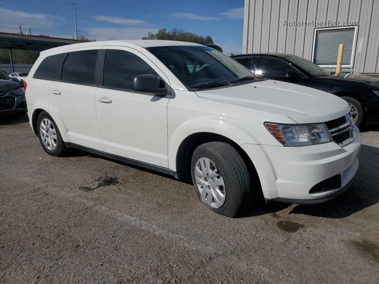 2015 Dodge Journey Se White vin: 3C4PDCAB0FT714162