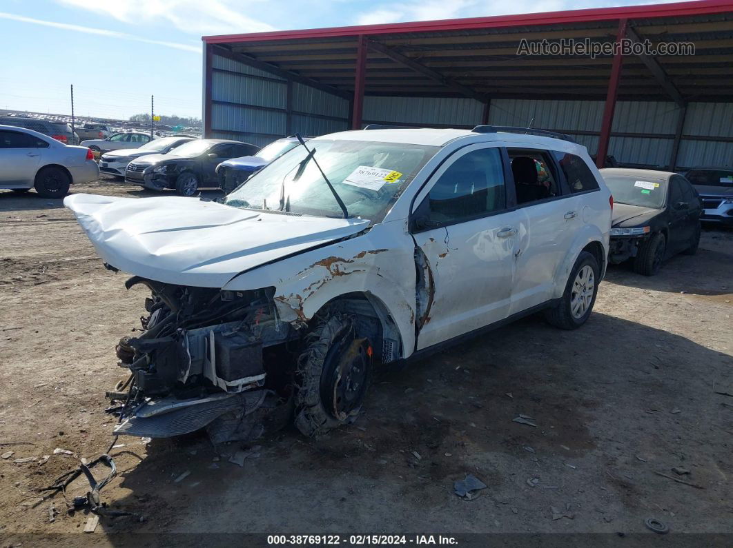 2016 Dodge Journey Se White vin: 3C4PDCAB0GT107938