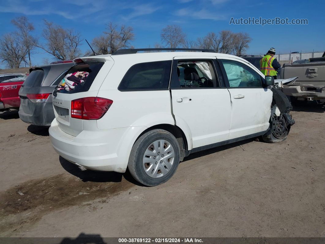 2016 Dodge Journey Se White vin: 3C4PDCAB0GT107938