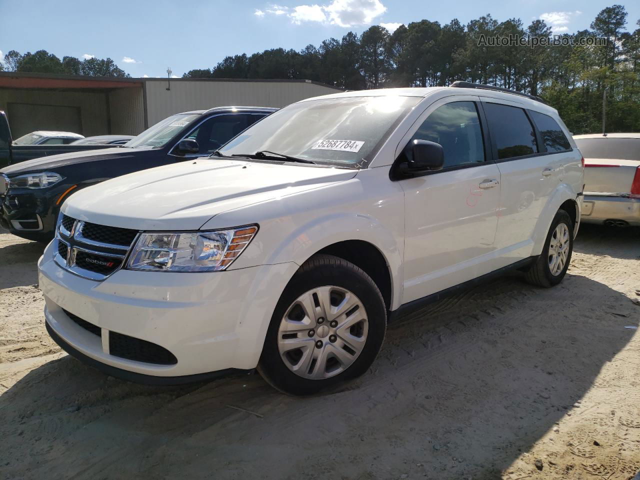 2017 Dodge Journey Se White vin: 3C4PDCAB0HT506303