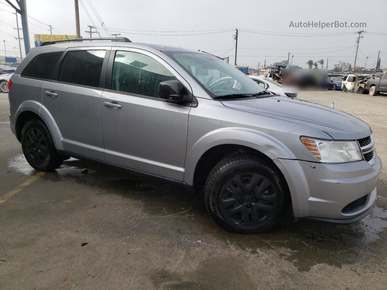 2017 Dodge Journey Se Silver vin: 3C4PDCAB0HT674023