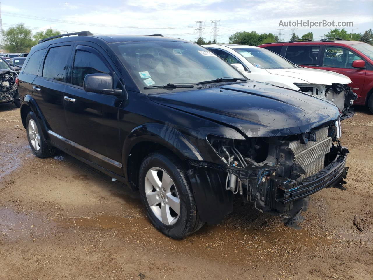 2014 Dodge Journey Se Черный vin: 3C4PDCAB1ET172357