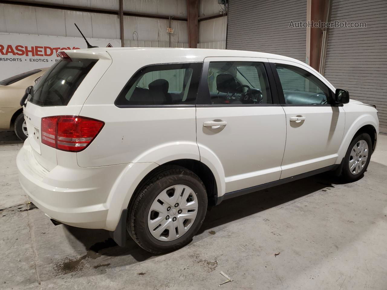 2014 Dodge Journey Se White vin: 3C4PDCAB1ET197193