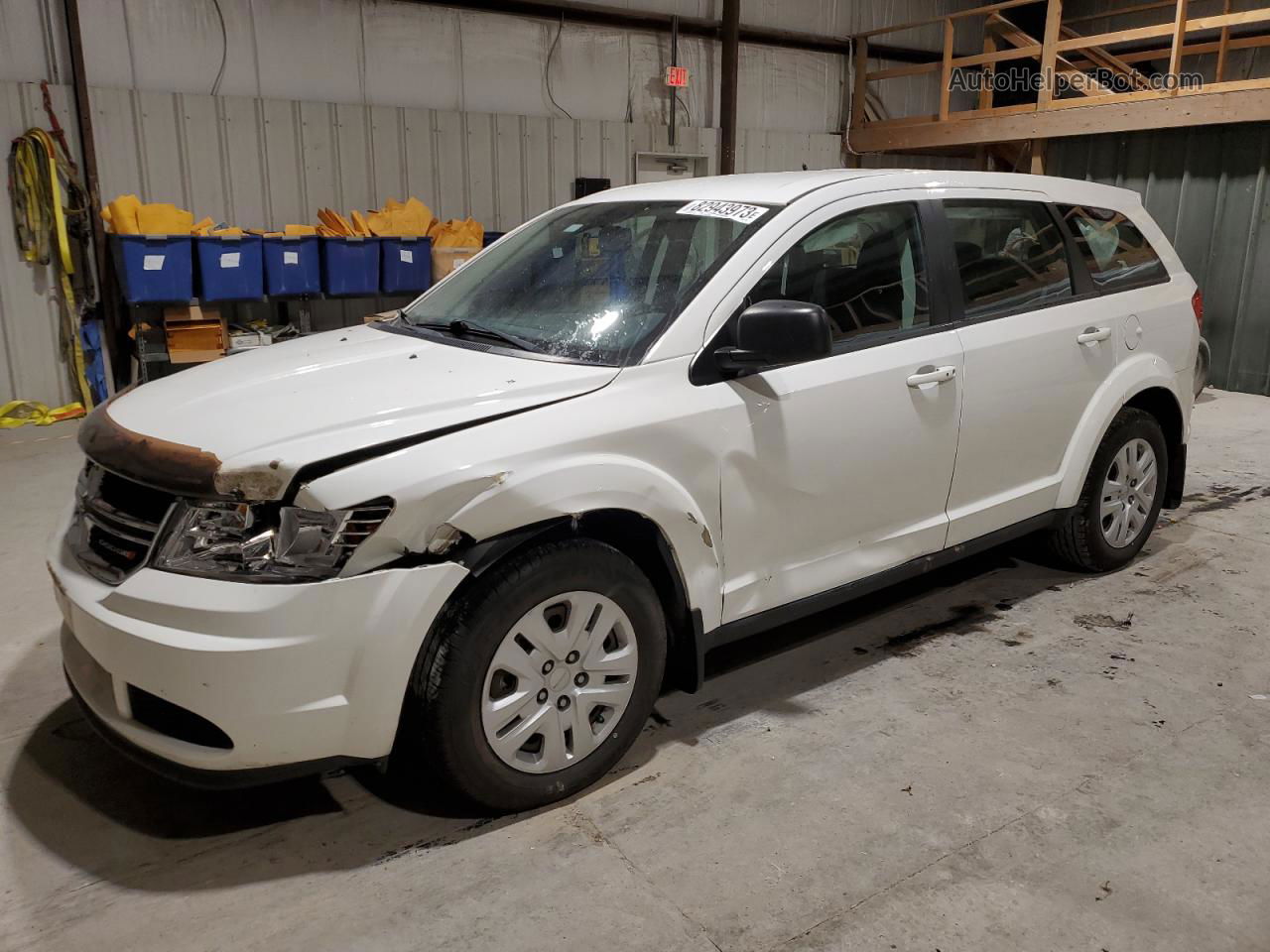 2014 Dodge Journey Se White vin: 3C4PDCAB1ET197193