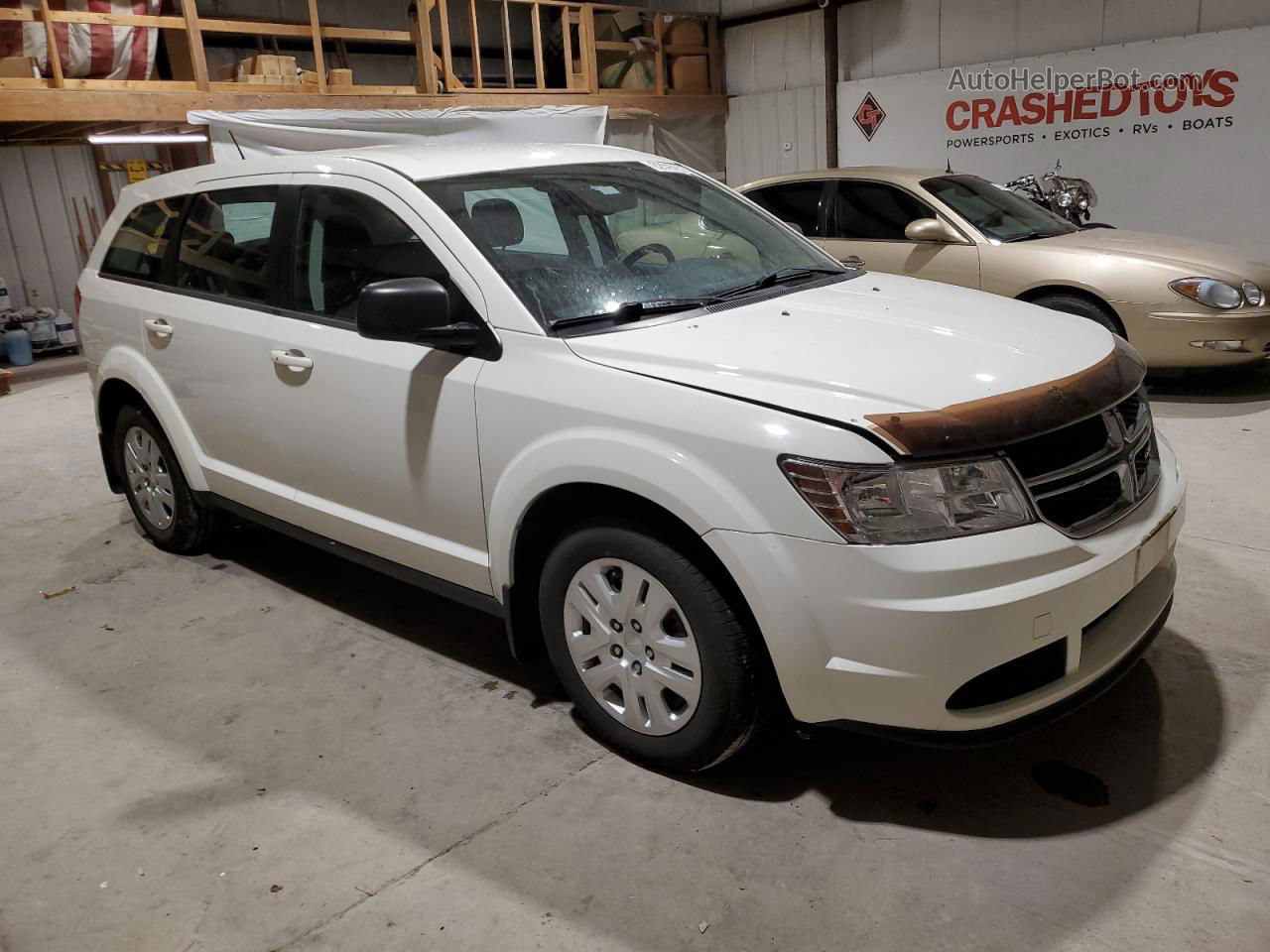 2014 Dodge Journey Se White vin: 3C4PDCAB1ET197193