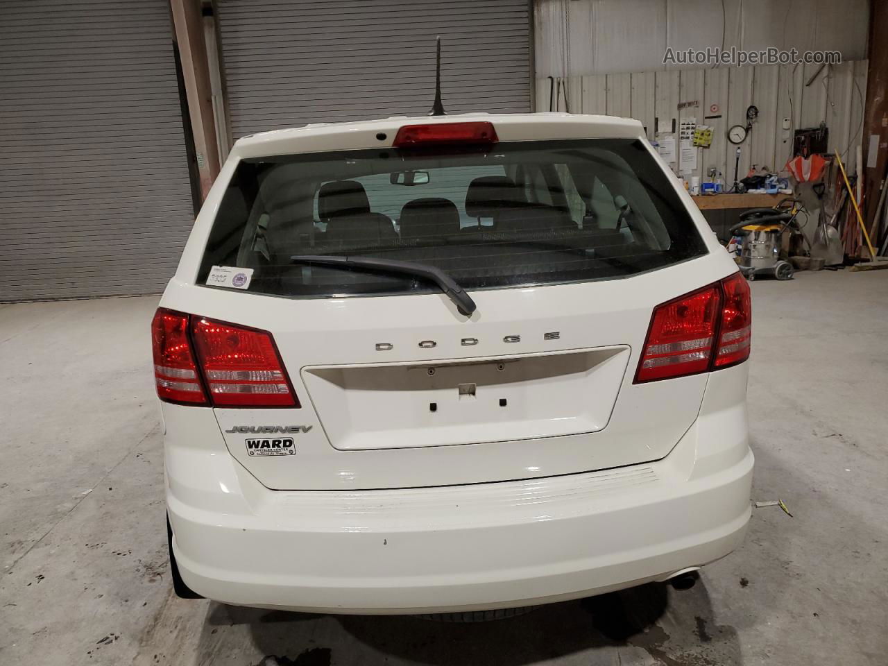 2014 Dodge Journey Se White vin: 3C4PDCAB1ET197193