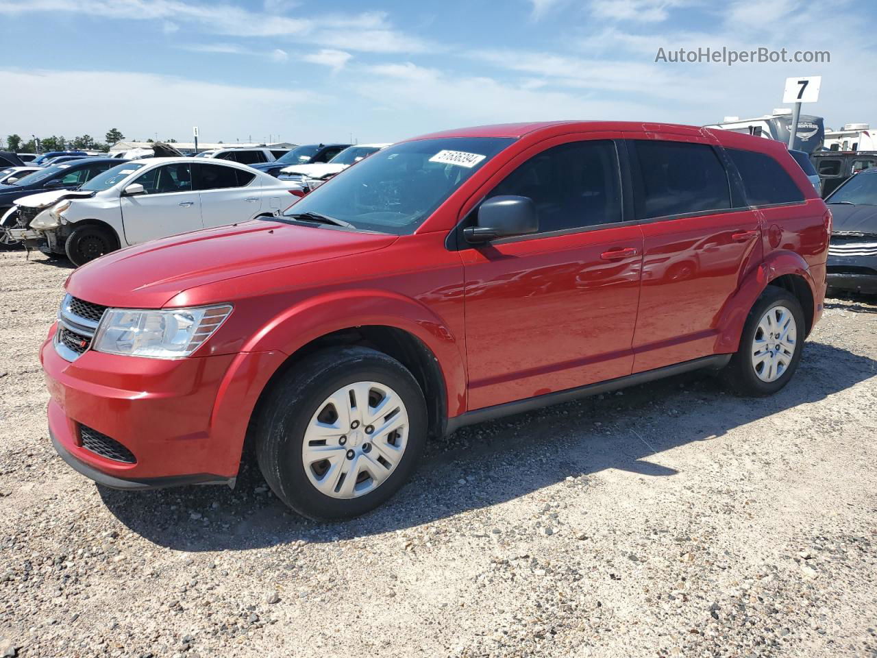 2014 Dodge Journey Se Красный vin: 3C4PDCAB1ET258638