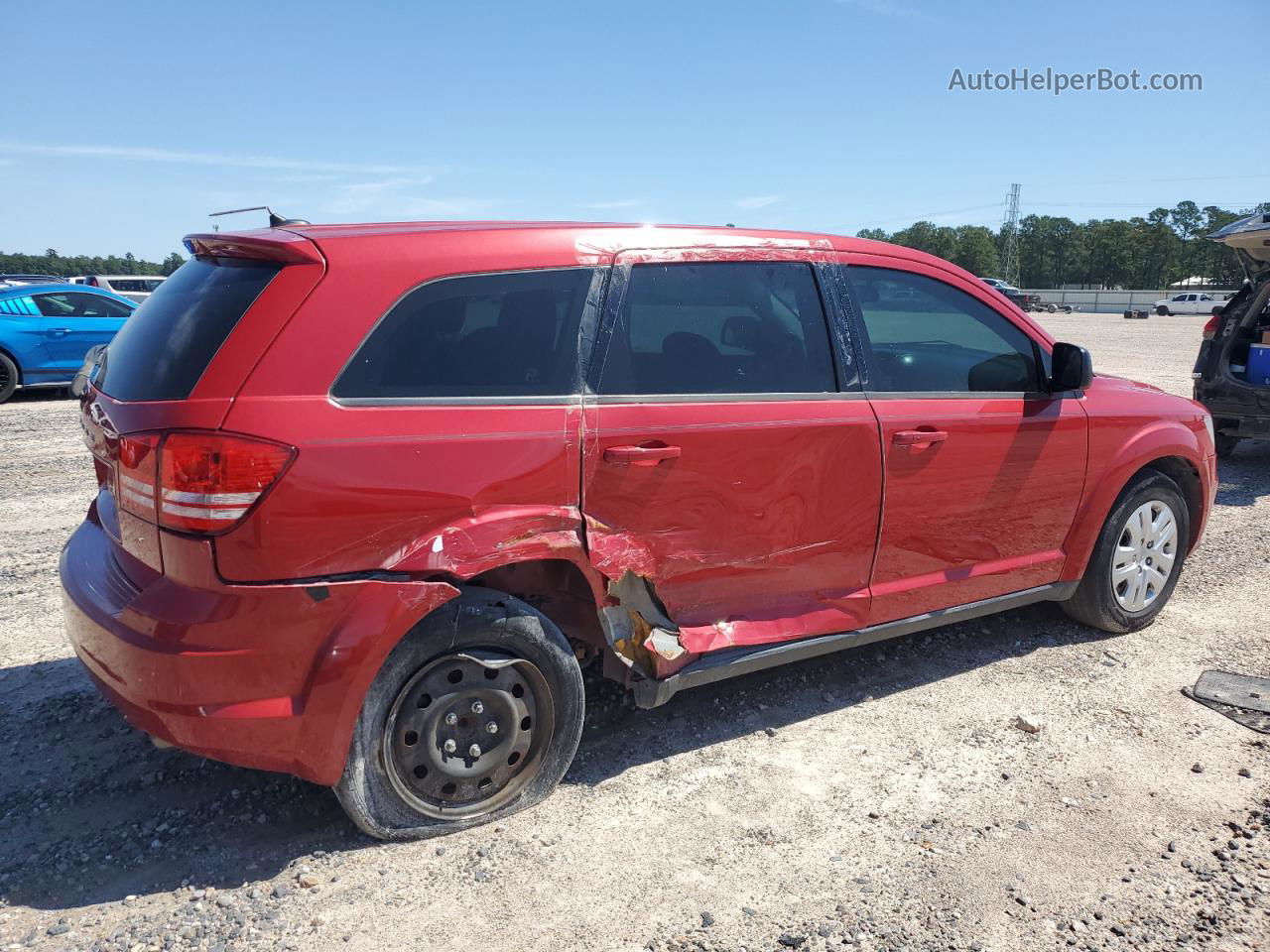 2014 Dodge Journey Se Red vin: 3C4PDCAB1ET258638