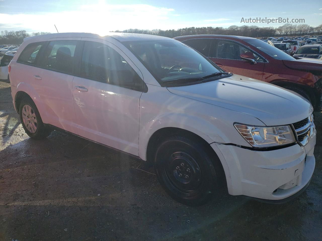 2014 Dodge Journey Se White vin: 3C4PDCAB1ET310852