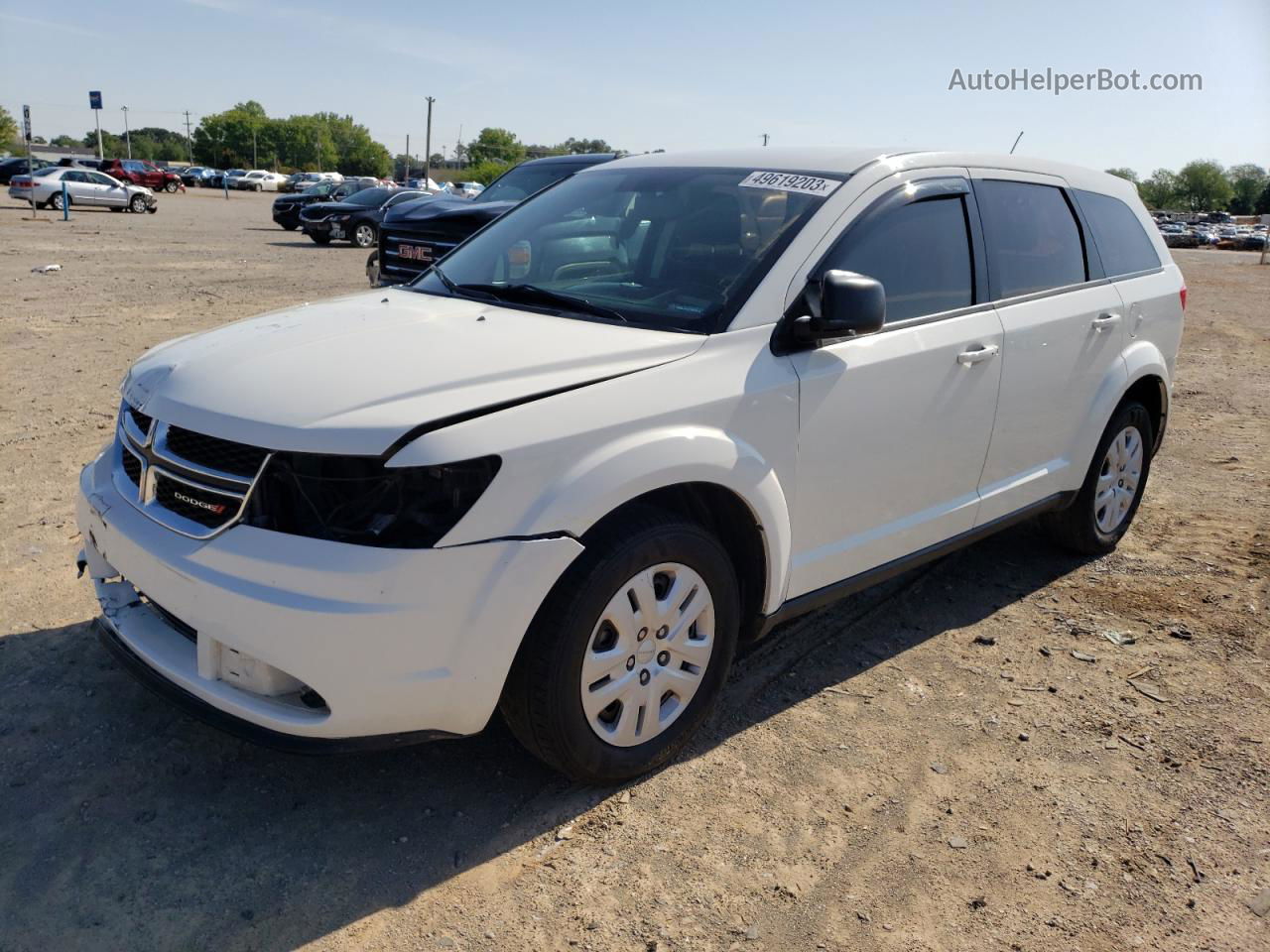 2015 Dodge Journey Se White vin: 3C4PDCAB1FT713120