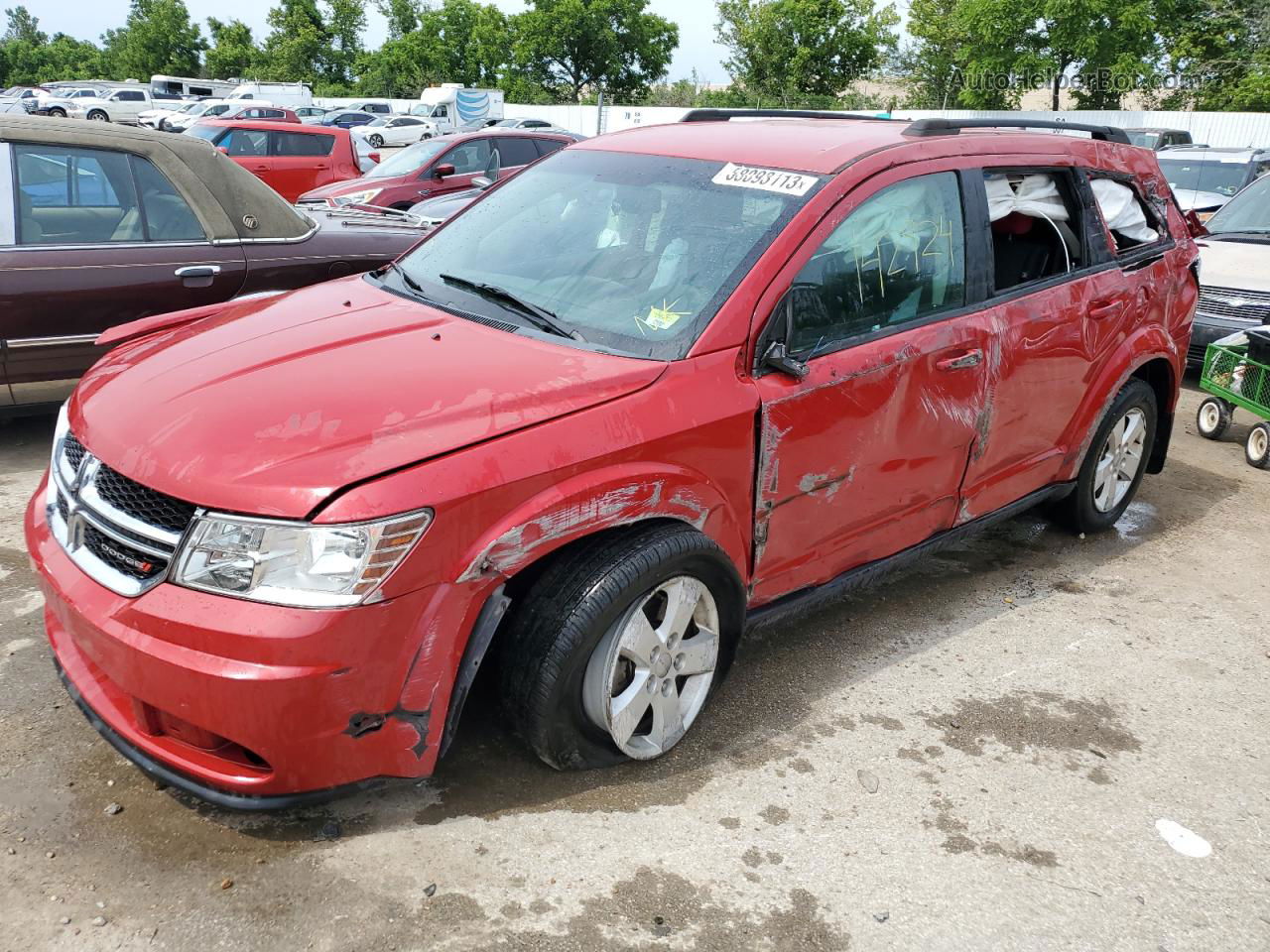 2016 Dodge Journey Se Red vin: 3C4PDCAB1GT162270